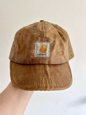 Vintage Carhartt Brown Washed Canvas Cap with ear flaps